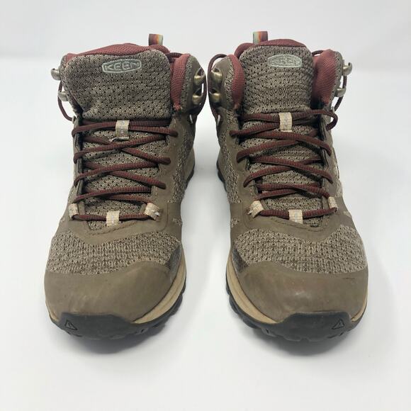 KEEN Women’s Size 6 M Terradora II Waterproof Hiking Boots 1023497 Tan Burgundy - Picture 3 of 8